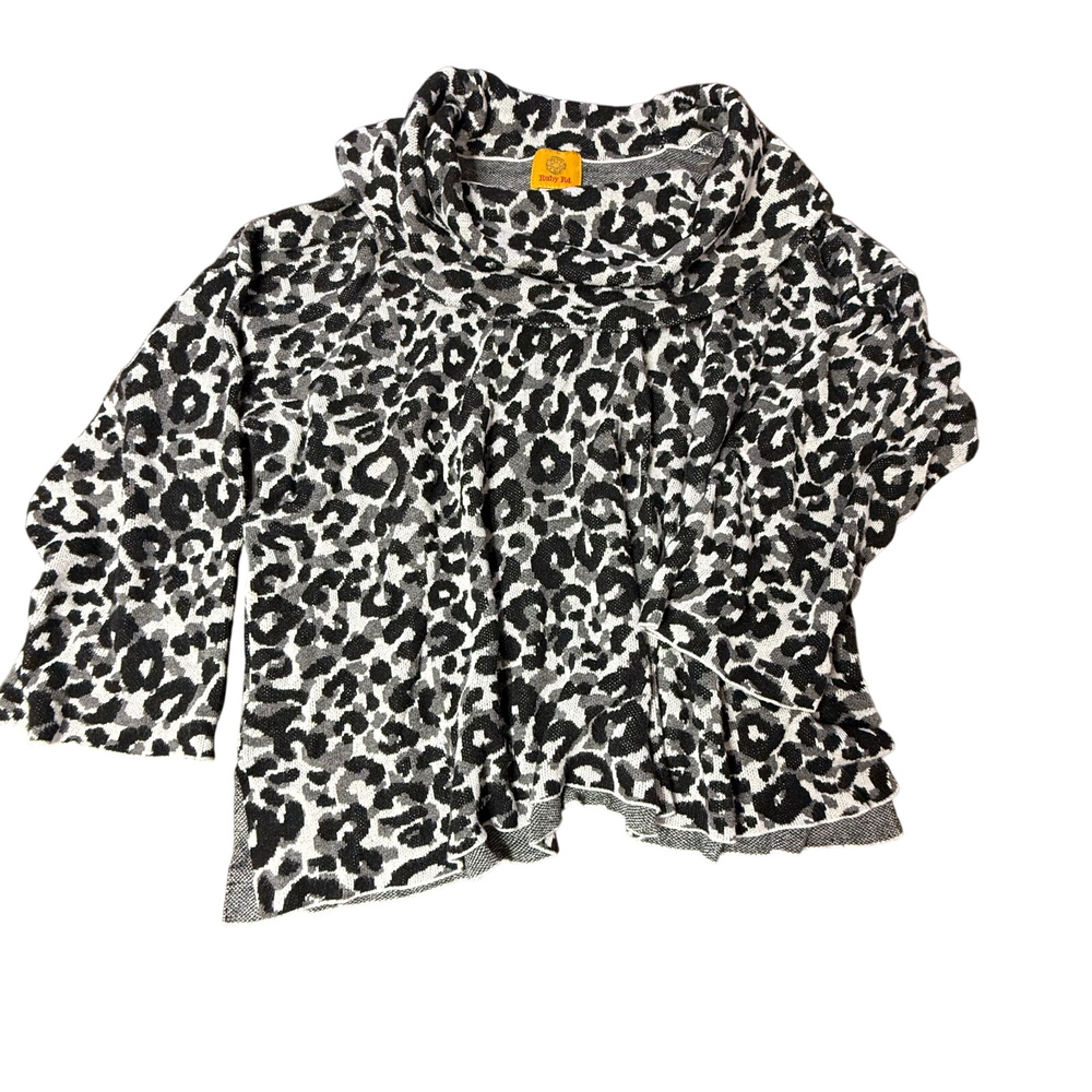 Ruby‎ Rd. Leopard Print Cowl Neck 3/4 Sleeve Pullover Sweater XL